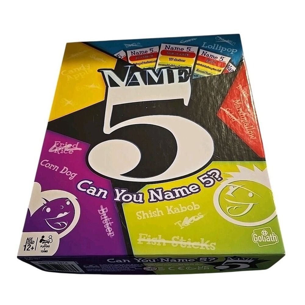 Can You Name 5? Board Game by Goliath, Family Party Trivia Fun Ages 12+‎